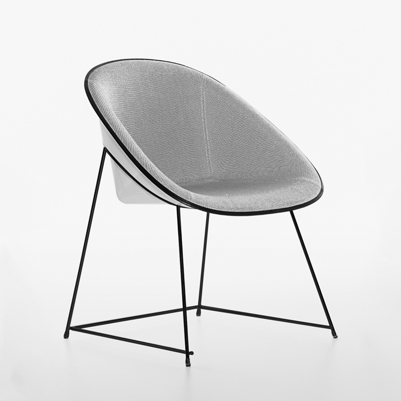 Image of Conference chairs Plank Cup Gray/White without armrests, New - Comfortable seating