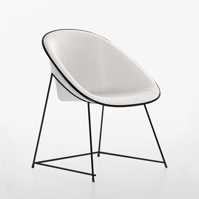 Image of Conference chairs Plank Cup White/White without armrests, New - Comfortable seating