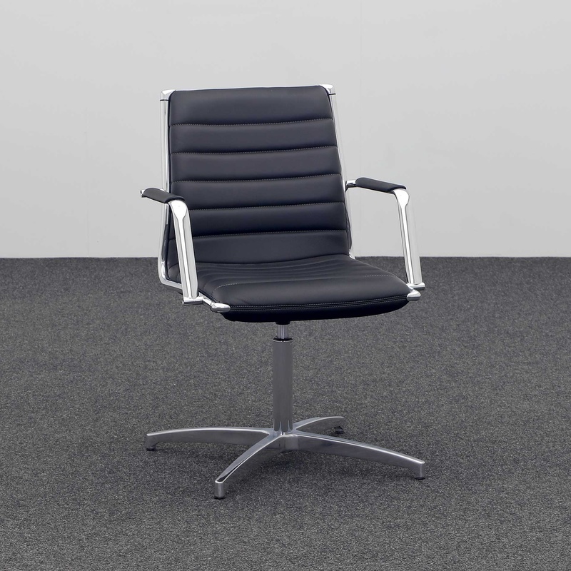 Image of Conference chairs Sitland Vega Black with ring armrests, Normal used - Robust & stylish