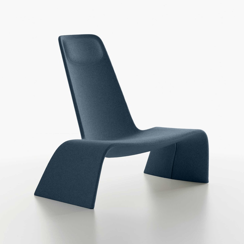 Image of Armchair Lounge armchair Plank Land, 112.0 x 83.0 cm, Blue, New, Elegance & comfort - ideal for relaxing hours