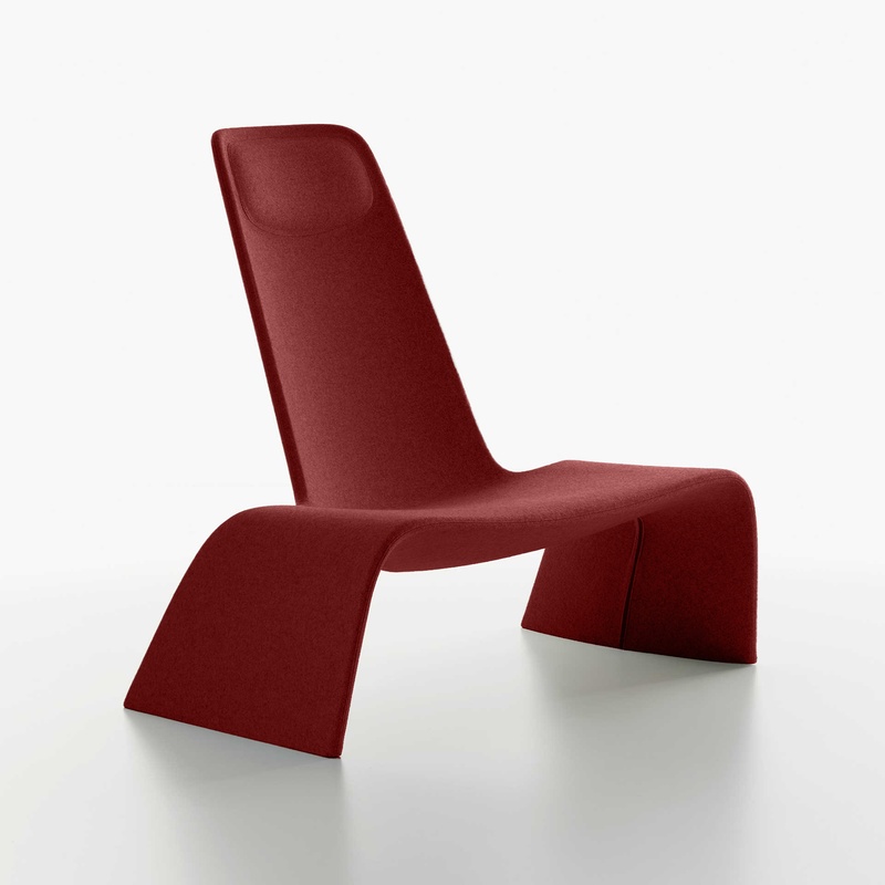 Image of Armchair Lounge armchair Plank Land, 112.0 x 83.0 cm, Red, New, Elegance & comfort - ideal for relaxing hours