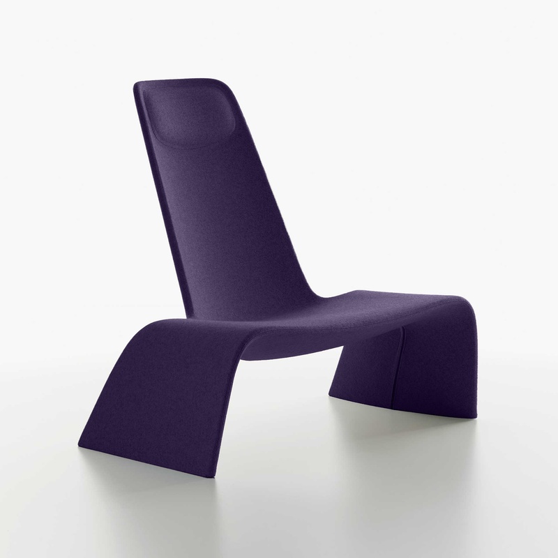 Image of Armchair Lounge armchair Plank Land, 112.0 x 83.0 cm, Purple, New, Elegance & comfort - ideal for relaxing hours