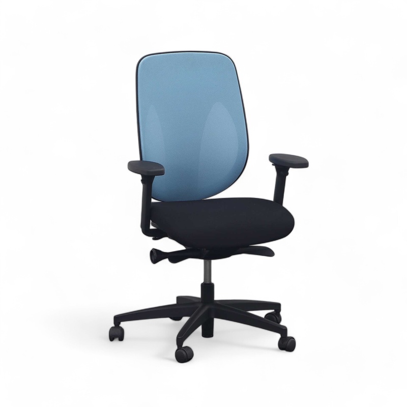Image of Office swivel chairs Giroflex 353 with 3D armrests, Light blue, Normal used, Ergonomic chair - ideal for flexible working
