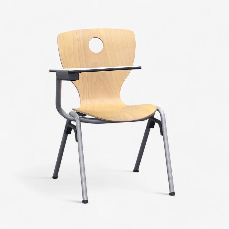 Image of Compass-VF seminar chair Beech/Silver gray without armrests, Normal used - Robust & stylish