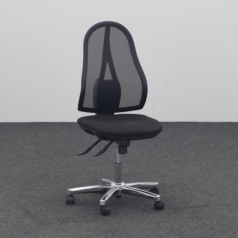 Image of Office swivel chair Topstar Open Point SY without armrests, Black/Chrome-plated, Good, Ergonomic chair - ideal for flexible working