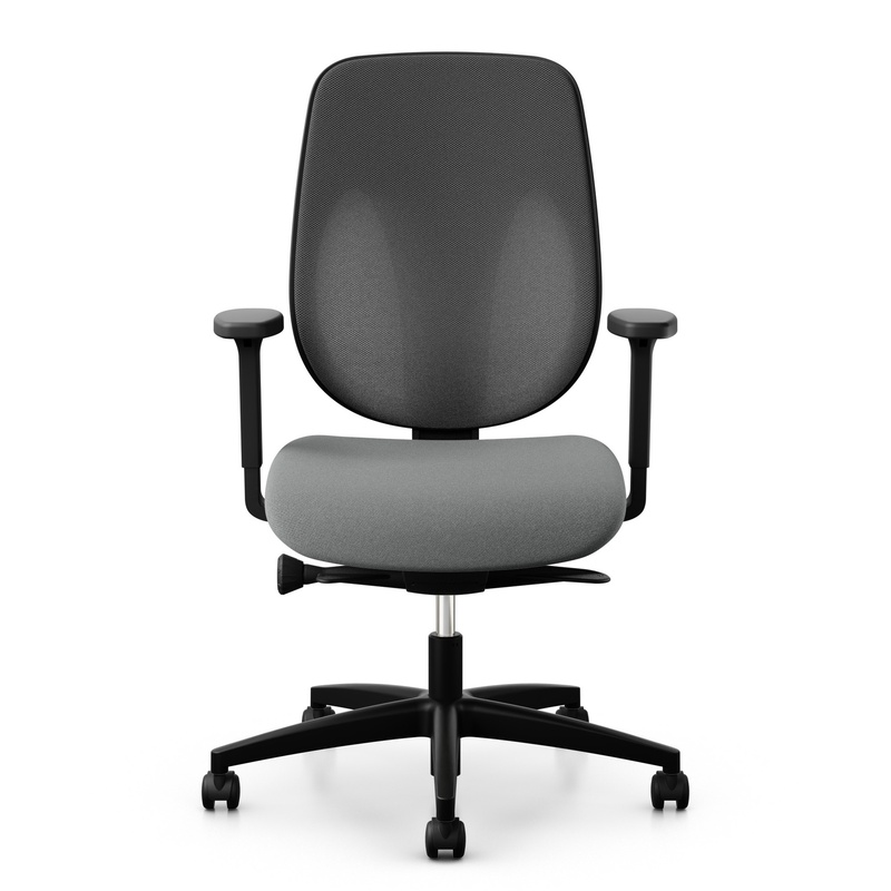 Image of Office swivel chair Giroflex 353-4029 with 2D armrests, Gray/Black, New, Ergonomic chair - ideal for flexible working