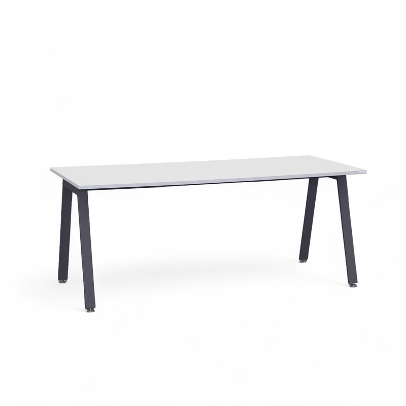Tradingzone Sem office desk 180x80 cm, White gray/Black, Rectangular, New, Table - High quality & durable