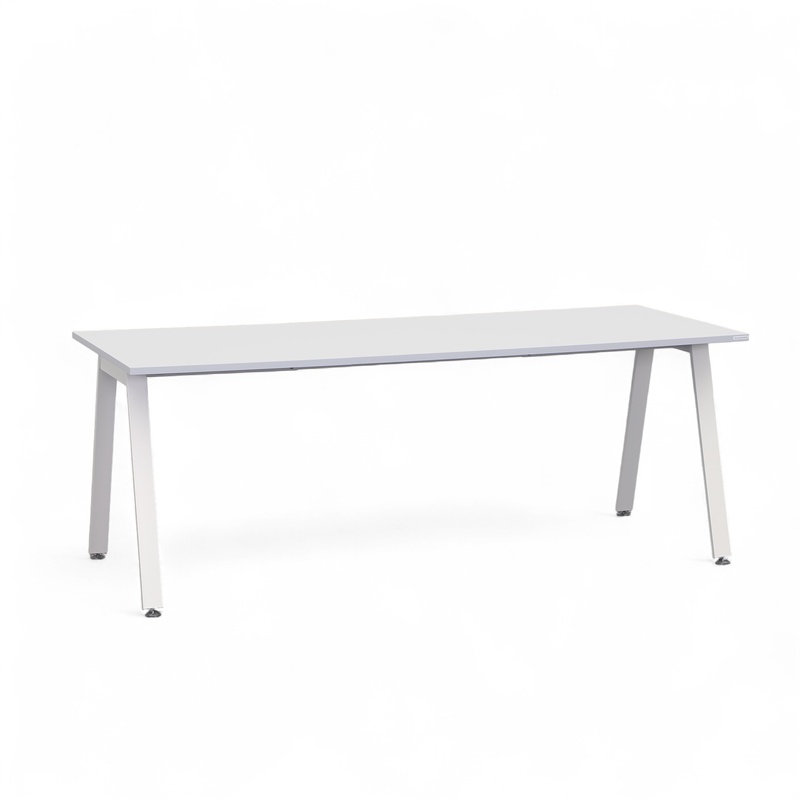 Tradingzone Sem office desk 200x90 cm, White gray/White, Rectangular, New, Table - High quality & durable