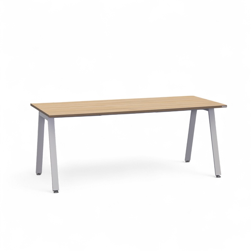 Tradingzone Sem office desk 180x80 cm, Oak/Silver gray, Rectangular, New, Table - High quality & durable