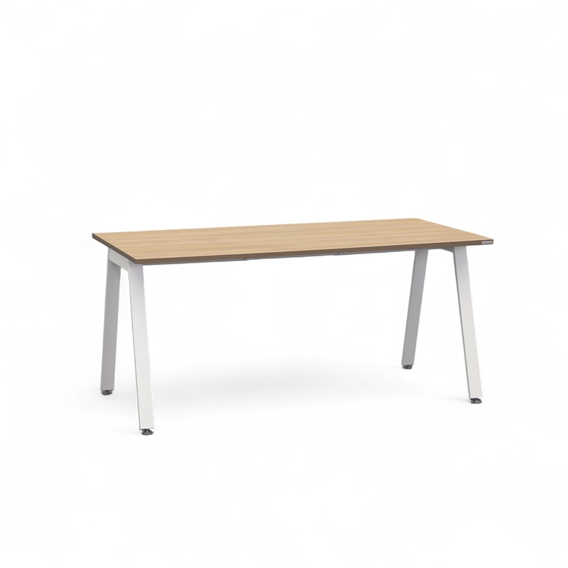 Tradingzone Sem office desk 160x80 cm, Oak/White, Rectangular, New, Table - High quality & durable