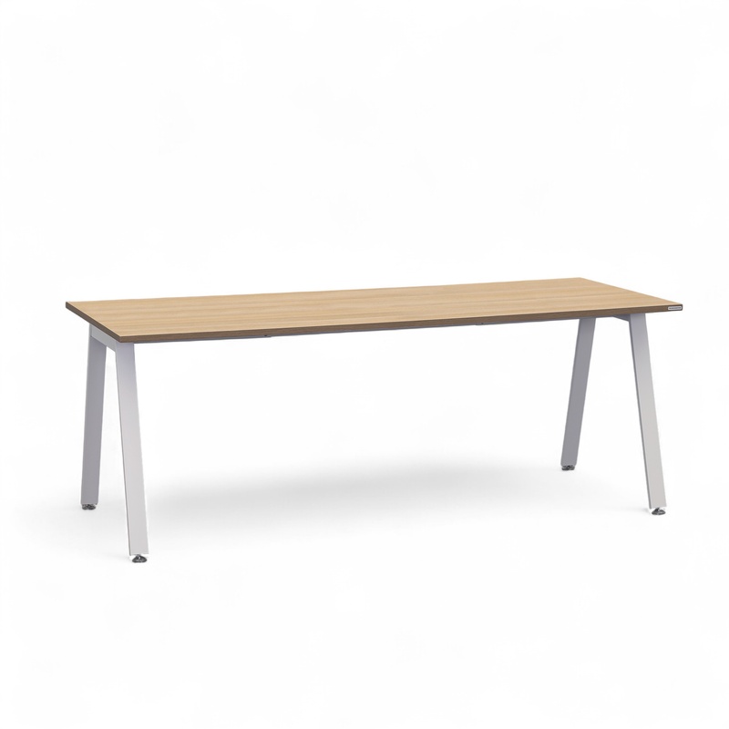 Tradingzone Sem office desk 200x90 cm, Oak/Silver gray, Rectangular, New, Table - High quality & durable