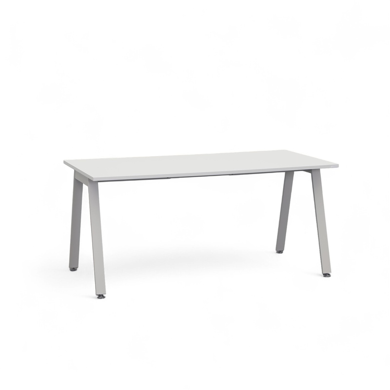 Tradingzone Sem office desk 160x80 cm, White gray/Silver gray, Rectangular, New, Table - High quality & durable