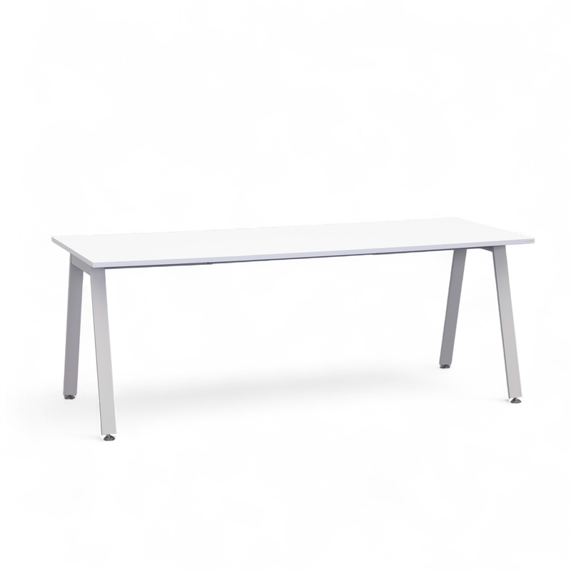 Tradingzone Sem office desk 200x90 cm, White/Silver gray, Rectangular, New, Table - High quality & durable