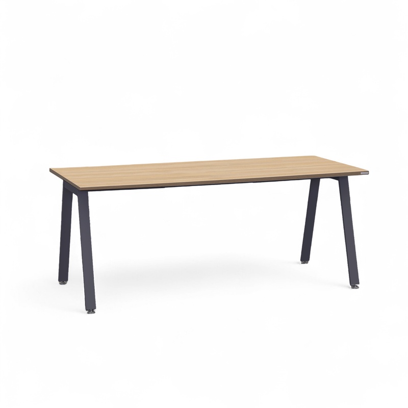 Tradingzone Sem office desk 180x80 cm, Oak/Black, Rectangular, New, Table - High quality & durable