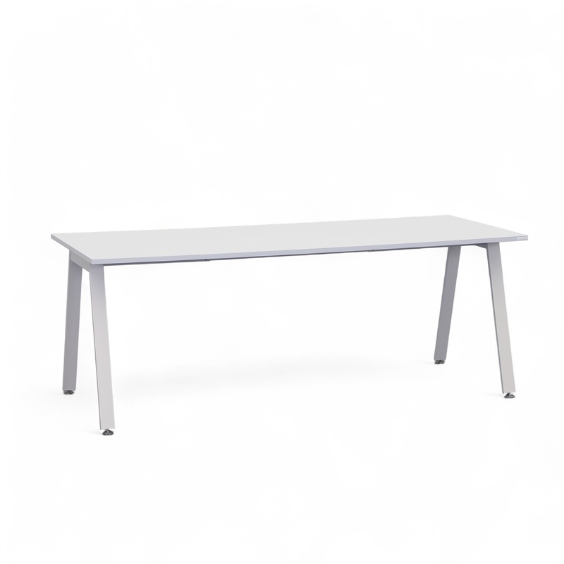 Tradingzone Sem office desk 200x90 cm, White gray/Silver gray, Rectangular, New, Table - High quality & durable