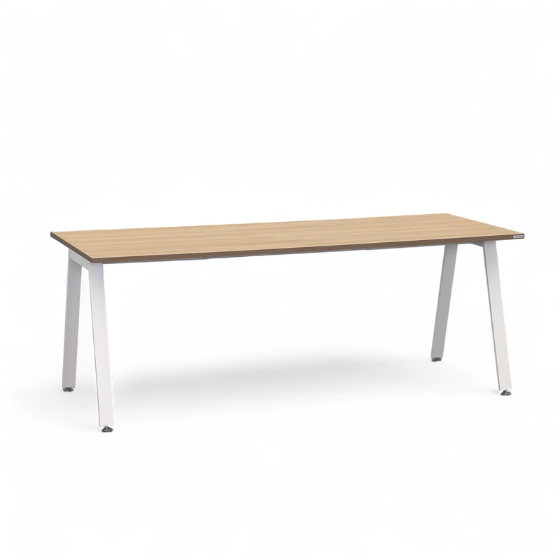 Tradingzone Sem office desk 200x90 cm, Oak/White, Rectangular, New, Table - High quality & durable