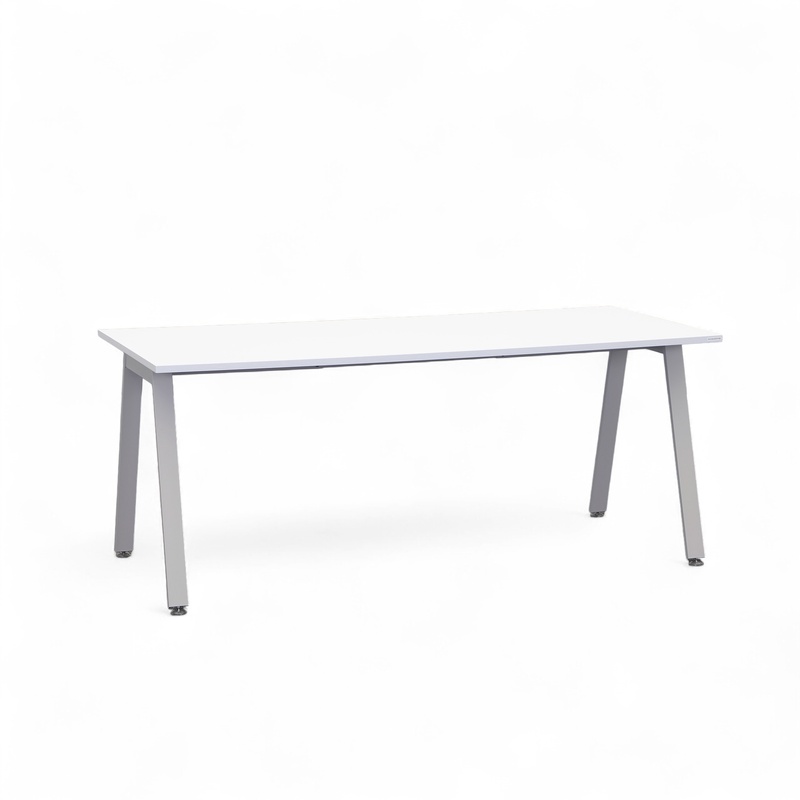 Tradingzone Sem office desk 180x80 cm, White/Silver gray, Rectangular, New, Table - High quality & durable