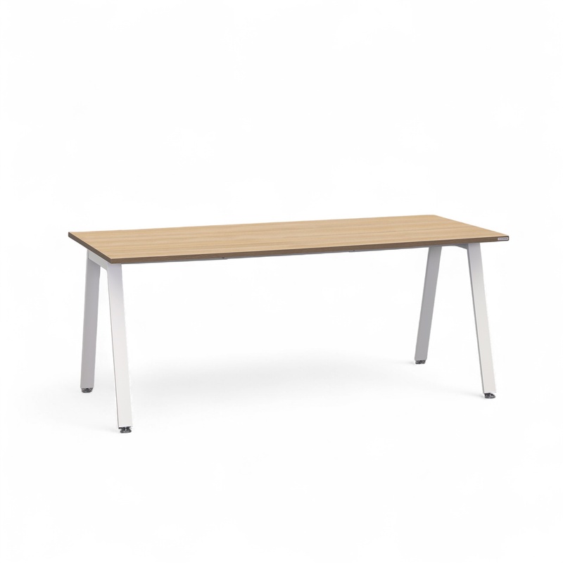 Tradingzone Sem office desk 180x80 cm, Oak/White, Rectangular, New, Table - High quality & durable