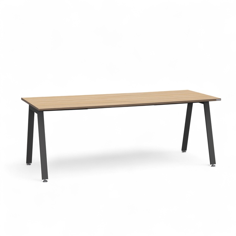 Tradingzone Sem office desk 200x90 cm, Oak/Black, Rectangular, New, Table - High quality & durable