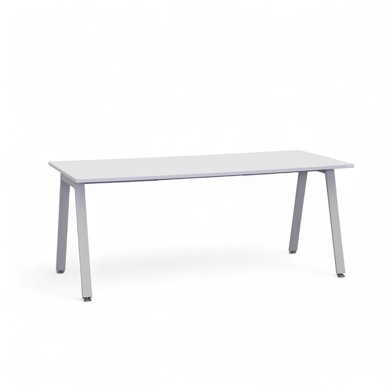 Tradingzone Sem office desk 180x80 cm, White gray/Silver gray, Rectangular, New, Table - High quality & durable