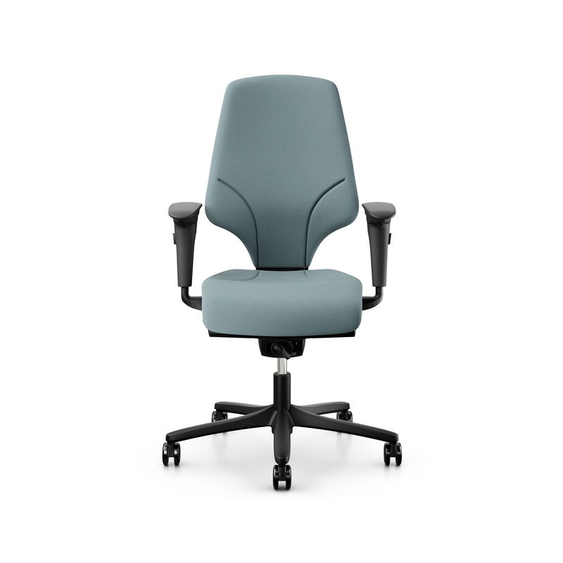 Image of Office swivel chair Giroflex 64-3578 with 4D armrests, Light blue/Black, New, Ergonomic chair - ideal for flexible working