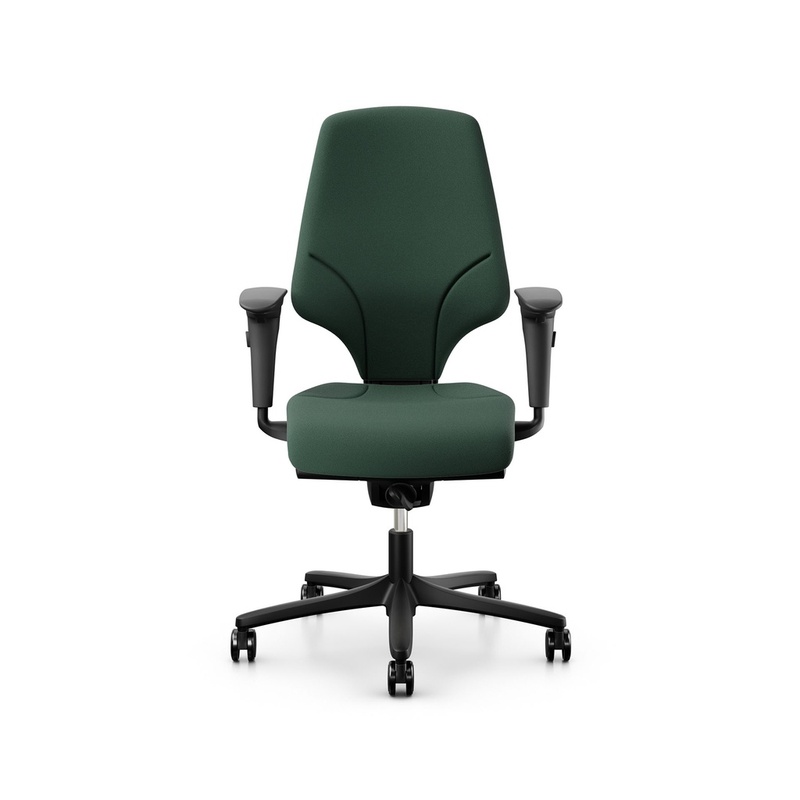 Image of Office swivel chair Giroflex 64-3578 with 4D armrests, Dark green/Black, Very good, Ergonomic chair - ideal for flexible working
