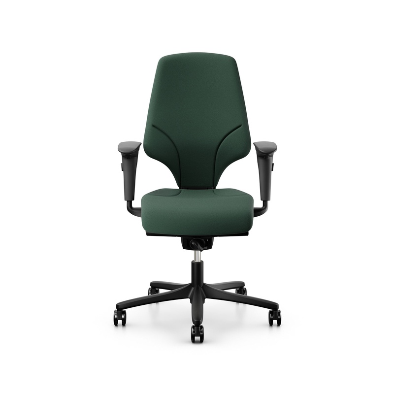 Image of Office swivel chair Giroflex 64-3578 with 4D armrests, Dark green/Black, New, Ergonomic chair - ideal for flexible working