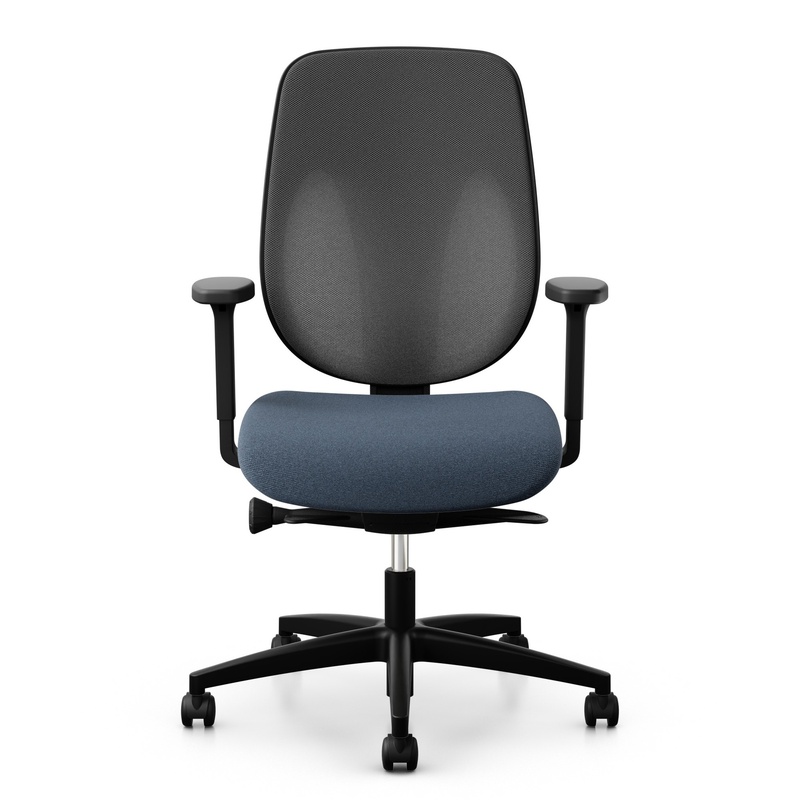 Image of Office swivel chair Giroflex 353-4029 with 2D armrests, Dark blue/Black, New, Ergonomic chair - ideal for flexible working