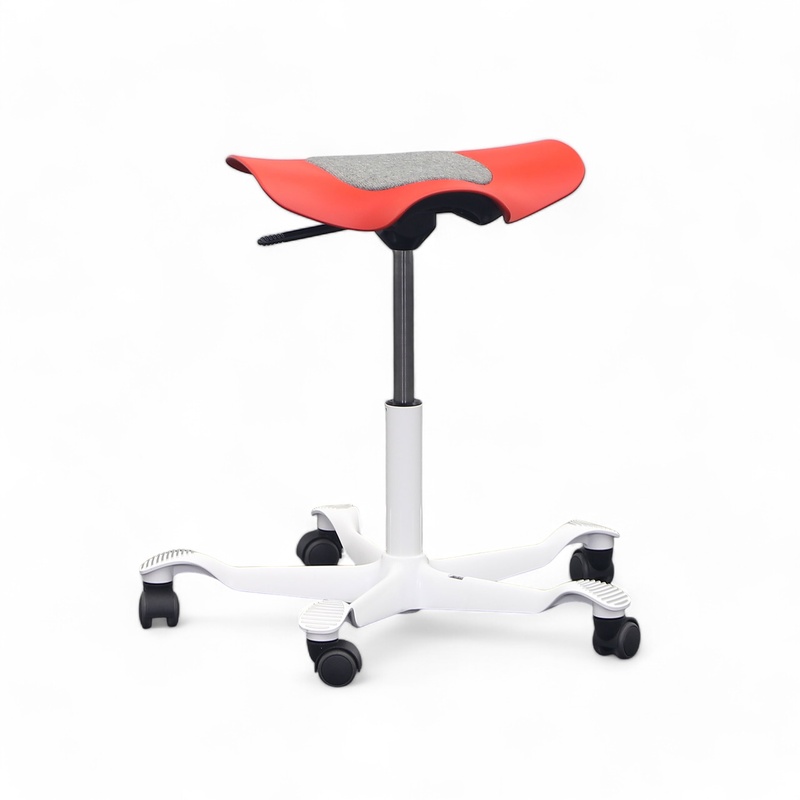 Image of Office stool HAG Capisco Red/White, Good, Dynamic sitting - ideal for healthy sitting