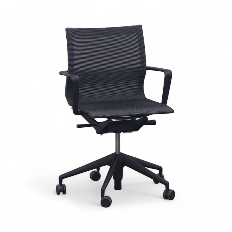 Image of Office swivel chair Vitra with fixed armrests, Anthracite/Black, Good, Ergonomic chair - ideal for flexible working