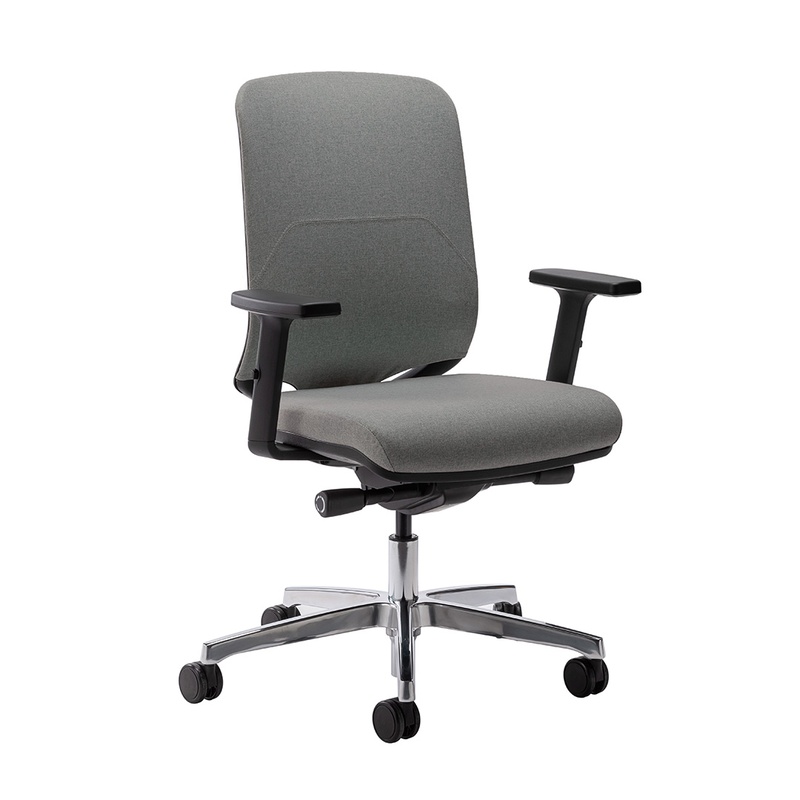 Image of Office chair Milani Bali with 2D armrests, Dark grey/Chrome-plated, New, Ergonomic chair - ideal for flexible working