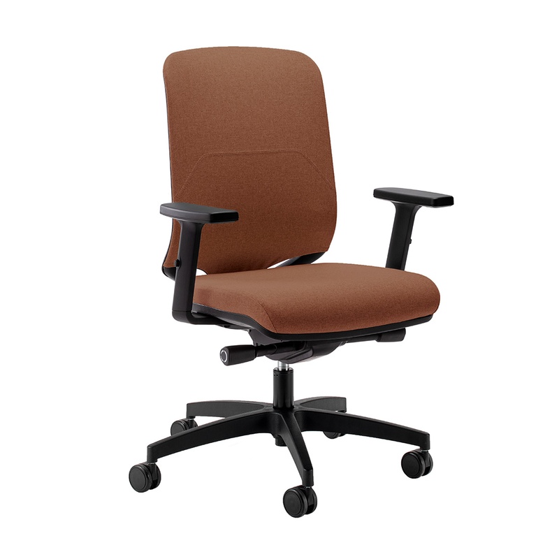 Image of Office chair Milani Bali with 2D armrests, Brown/Black, New, Ergonomic chair - ideal for flexible working
