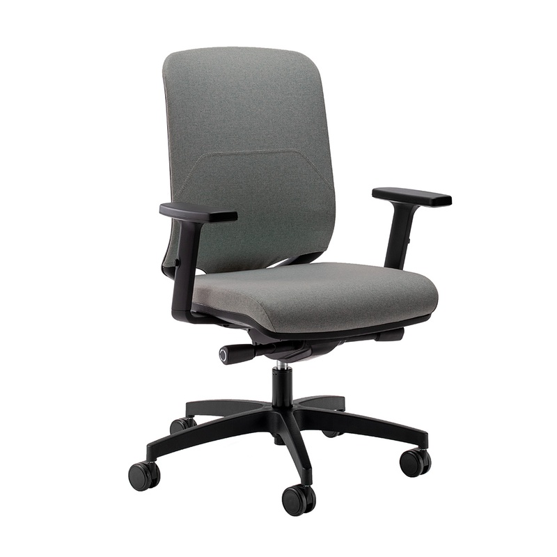 Image of Office chair Milani Bali with 2D armrests, Dark grey/Black, New, Ergonomic chair - ideal for flexible working