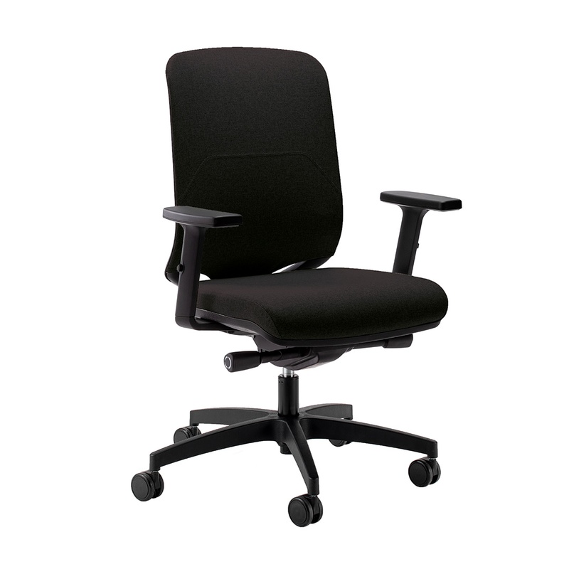 Image of Office chair Milani Bali with 2D armrests, Black/Black, New, Ergonomic chair - ideal for flexible working