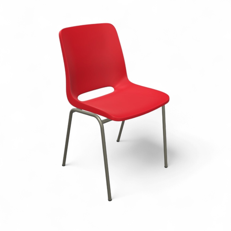 Image of Chair Profim Ana 4340 Red/Steel gray without armrests, New - Perfect for comfortable sitting