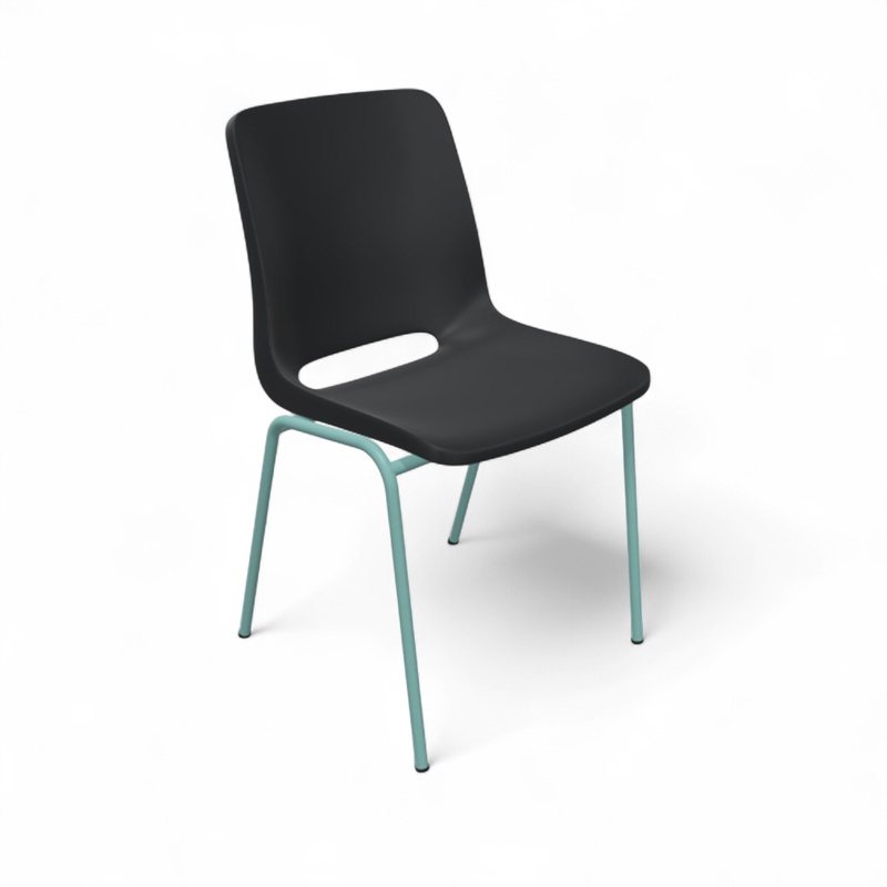Image of Chair Profim Ana 4340 Black/Green without armrests, New - Perfect for comfortable sitting