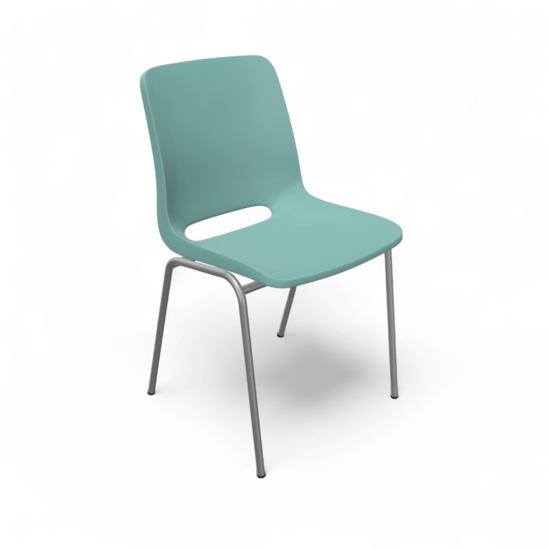 Image of Chair Profim Ana 4340 Green/Silver gray without armrests, New - Perfect for comfortable sitting