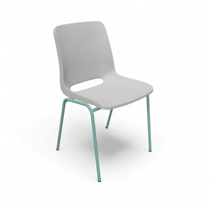 Image of Chair Profim Ana 4340 Gray/Green without armrests, New - Perfect for comfortable sitting