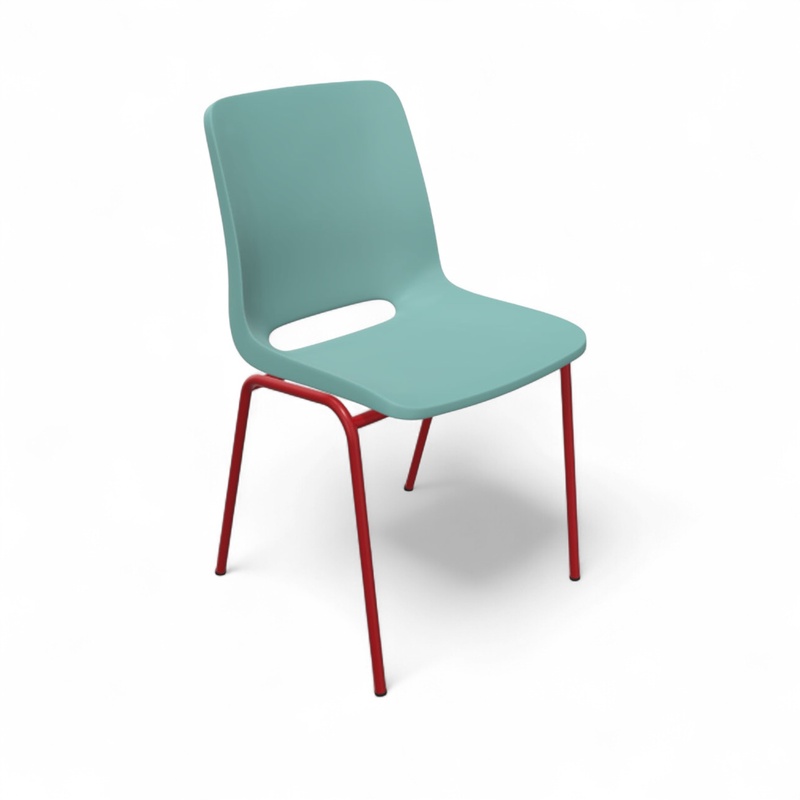 Image of Chair Profim Ana 4340 Green/Red without armrests, New - Perfect for comfortable sitting