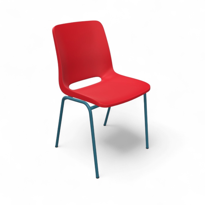 Image of Chair Profim Ana 4340 Red/Blue without armrests, New - Perfect for comfortable sitting