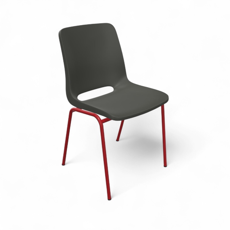 Image of Chair Profim Ana 4340 Anthracite/Red without armrests, New - Perfect for comfortable sitting