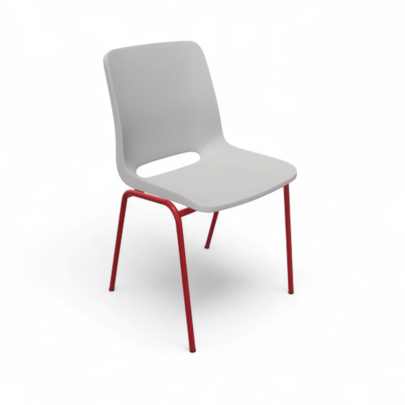 Image of Chair Profim Ana 4340 Gray/Red without armrests, New - Perfect for comfortable sitting