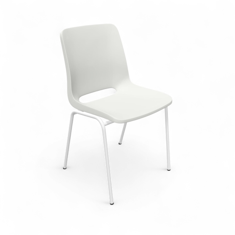 Image of Chair Profim Ana 4340 White/White without armrests, New - Perfect for comfortable sitting