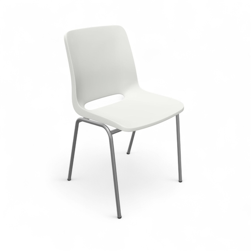 Image of Chair Profim Ana 4340 White/Silver gray without armrests, Very good - Perfect for comfortable sitting