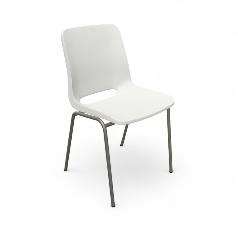 Image of Chair Profim Ana 4340 White/Steel gray without armrests, New - Perfect for comfortable sitting