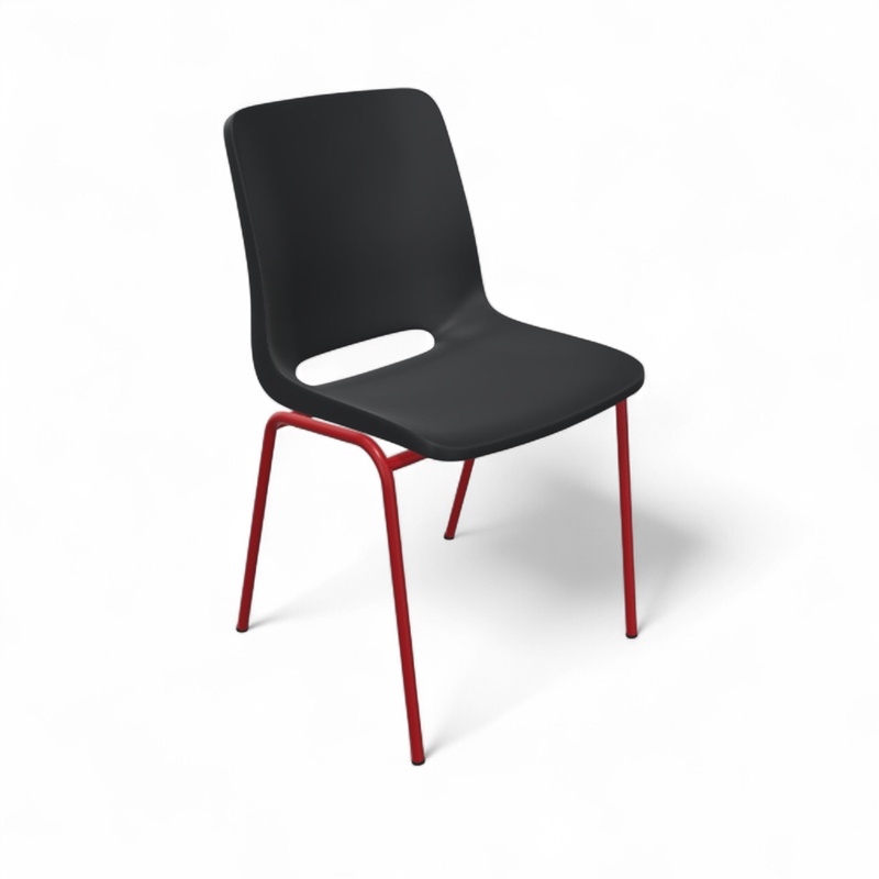 Image of Chair Profim Ana 4340 Black/Red without armrests, New - Perfect for comfortable sitting