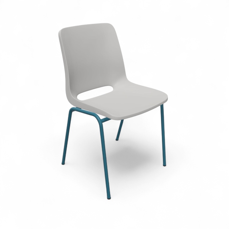 Image of Chair Profim Ana 4340 Gray/Blue without armrests, New - Perfect for comfortable sitting