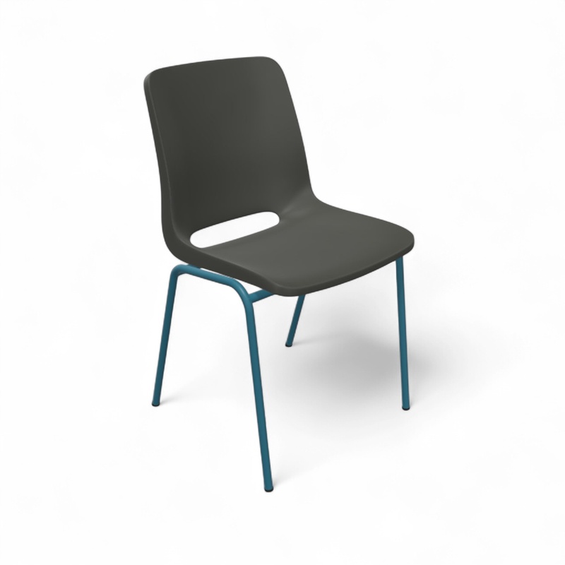 Image of Chair Profim Ana 4340 Anthracite/Blue without armrests, New - Perfect for comfortable sitting