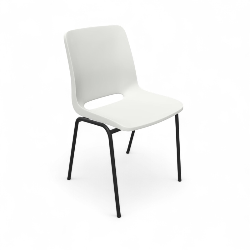 Image of Chair Profim Ana 4340 White/Black without armrests, New - Perfect for comfortable sitting
