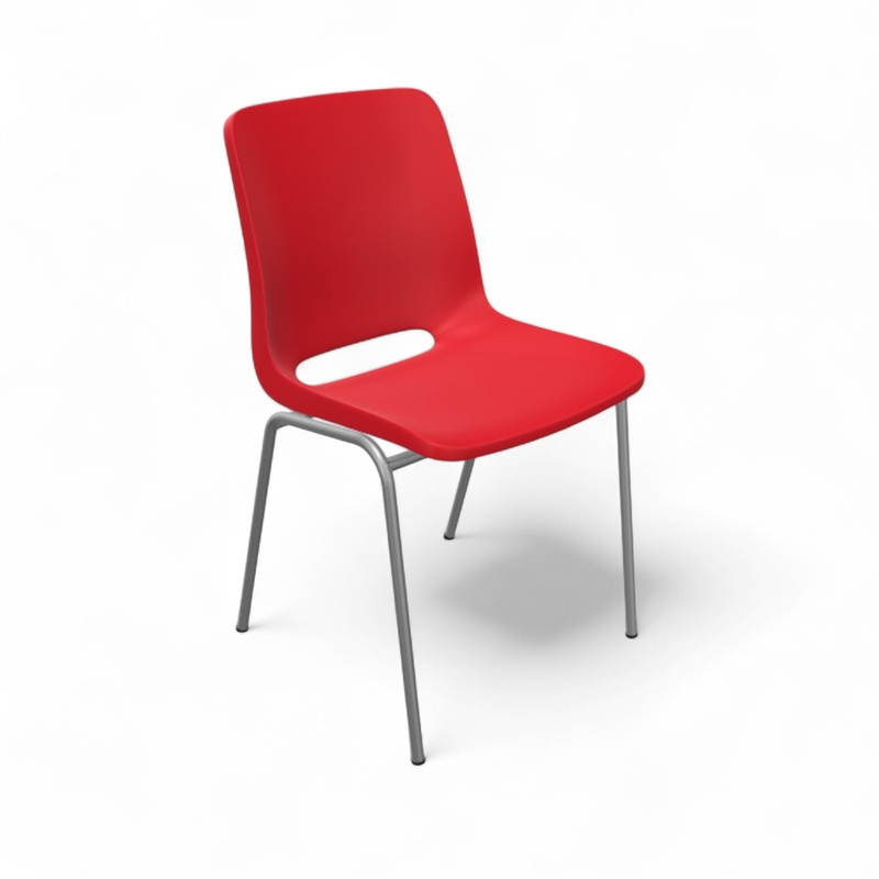 Image of Chair Profim Ana 4340 Red/Silver gray without armrests, New - Perfect for comfortable sitting